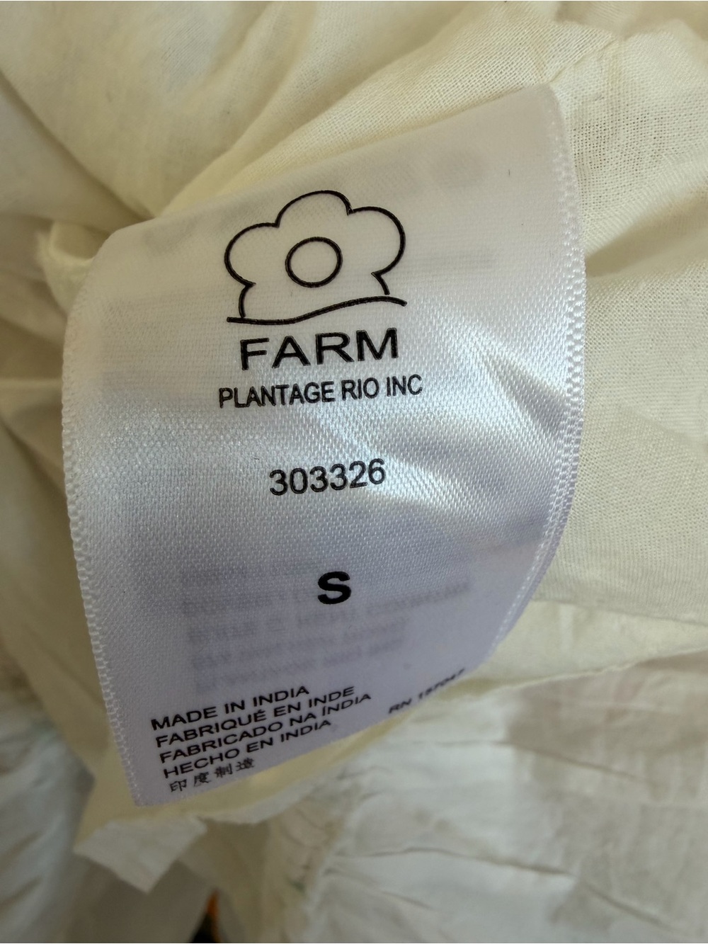 FARM Rio White Tiered Cotton Dress with Multicolor Ribbon Detail | S - Picture 8 of 9